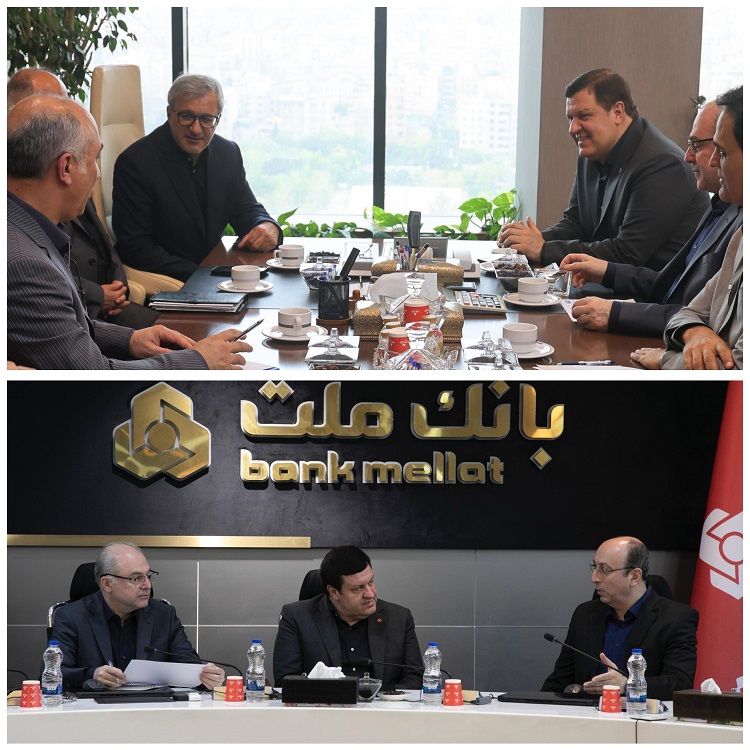 دیدار و گفت وگوی مدیرعامل بانك ملت و مدیران عامل دو خودروساز بزرگ كشور با محوریت رونق تولید و اشتغال